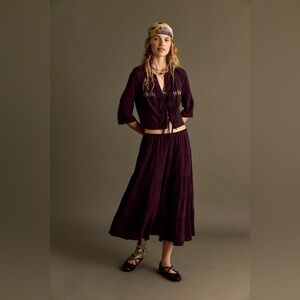 NWT FREE PEOPLE Bright Side Set | Dark Coffee MSRP $168 Size S